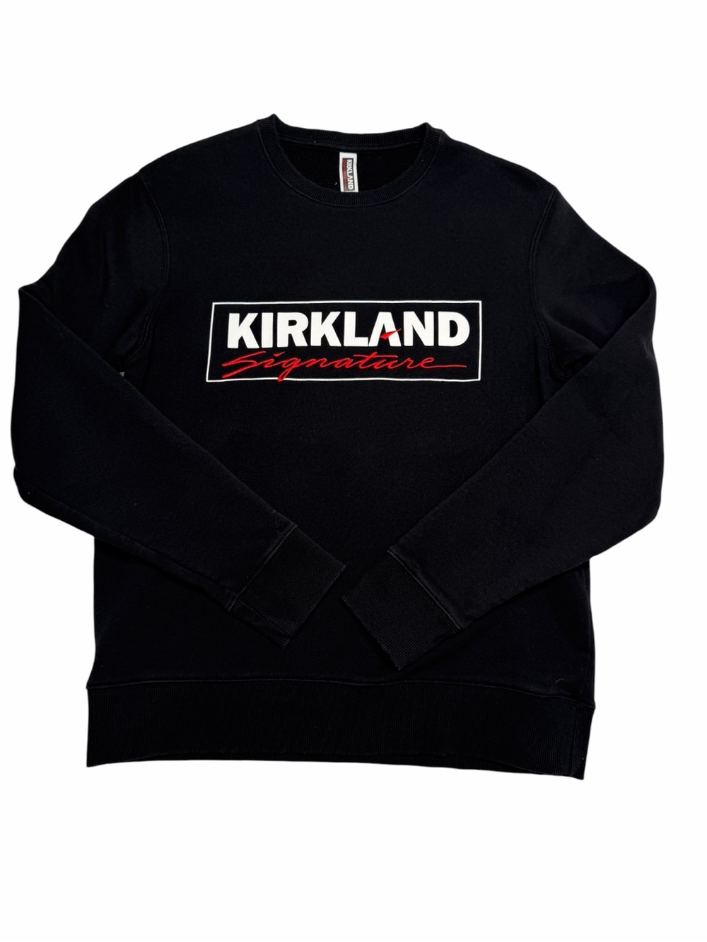 Kirkland Signature Embroidered Logo Sweatshirt Black • Men's-S , Women's-M